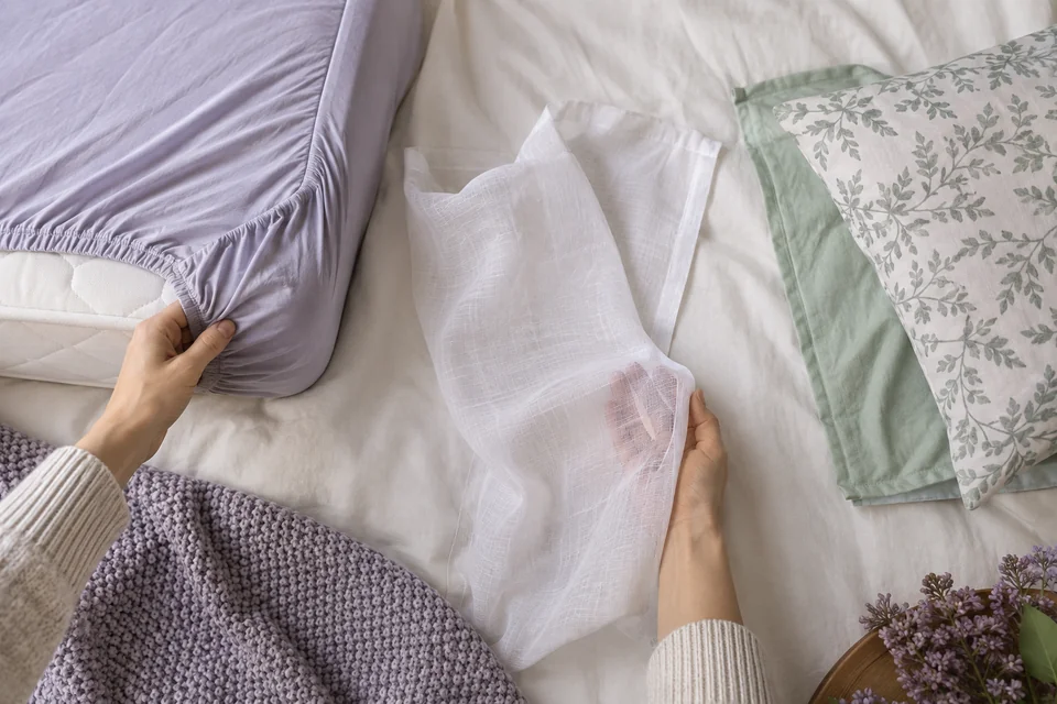 Cenário ilustrativo de uma campanha de cama, mesa e banho